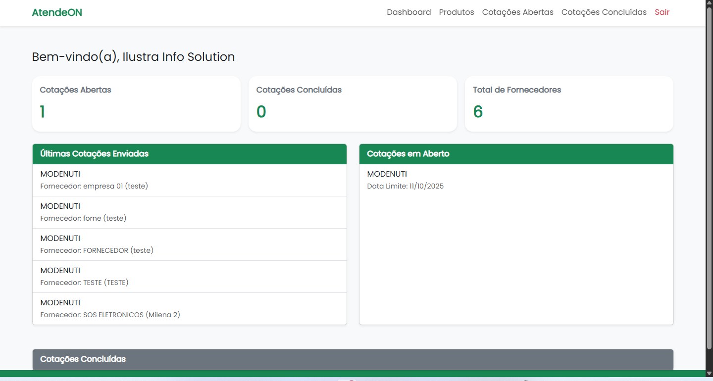 Dashboard do Ilustra Cotação